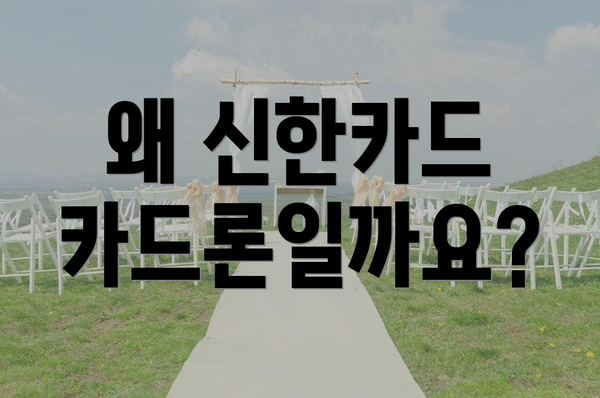 왜 신한카드 카드론일까요?