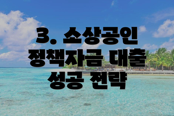 3. 소상공인 정책자금 대출 성공 전략