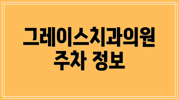 그레이스치과의원 주차 정보