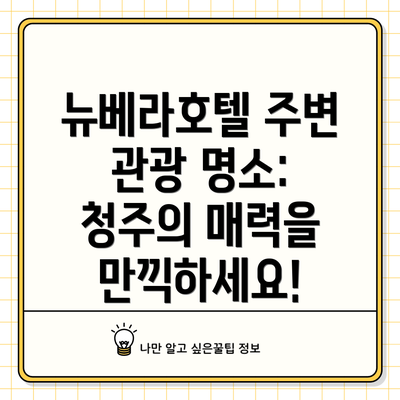 뉴베라호텔 주변 관광 명소: 청주의 매력을 만끽하세요!