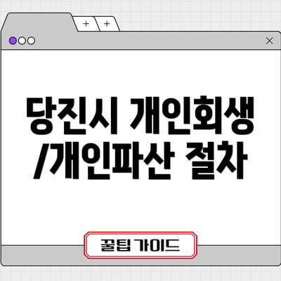 당진시 개인회생/개인파산 절차