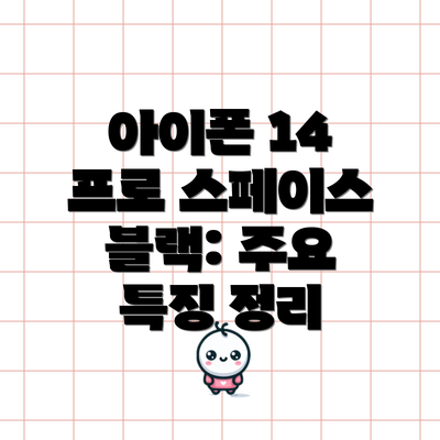 아이폰 14 프로 스페이스 블랙: 주요 특징 정리