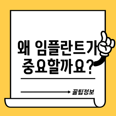 왜 임플란트가 중요할까요?