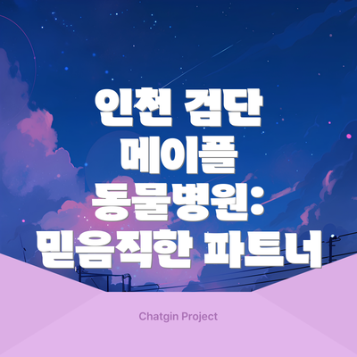 인천 검단 메이플 동물병원: 믿음직한 파트너