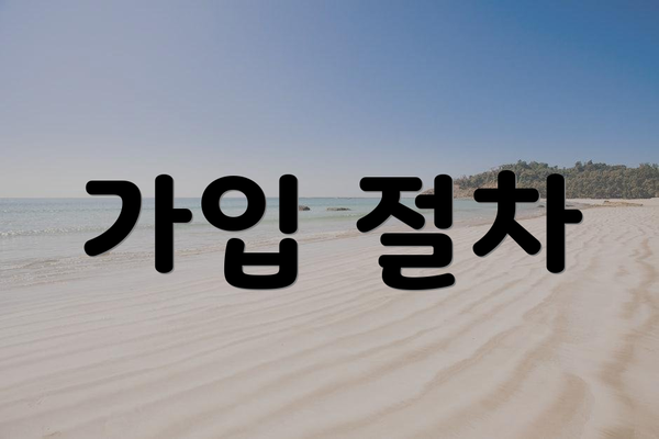 가입 절차