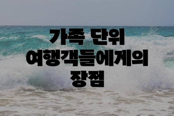 가족 단위 여행객들에게의 장점