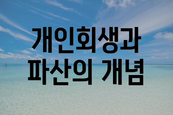 개인회생과 파산의 개념