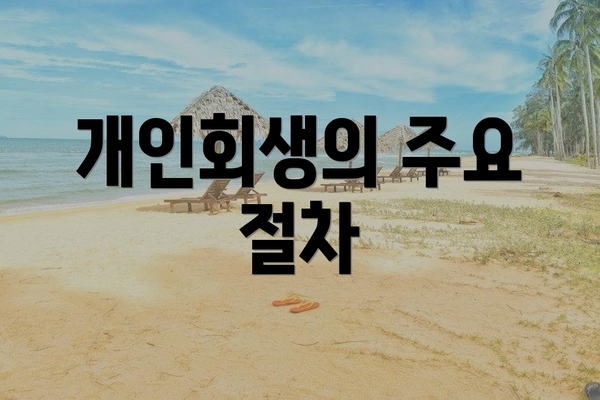 개인회생의 주요 절차