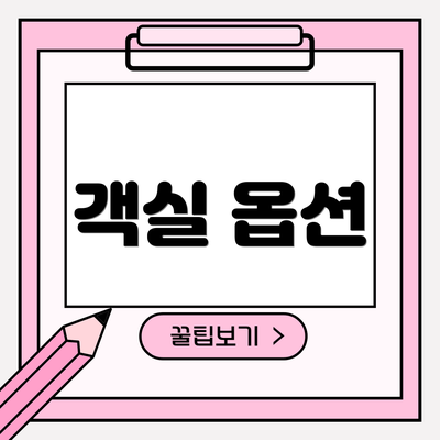객실 옵션