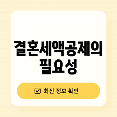 결혼세액공제의 필요성