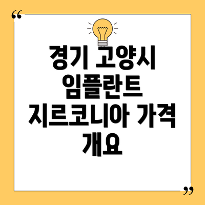 경기 고양시 임플란트 지르코니아 최저가 치과 TOP 5