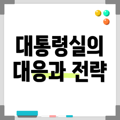 대통령실의 대응과 전략