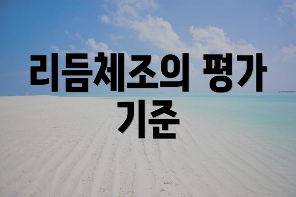 리듬체조의 평가 기준