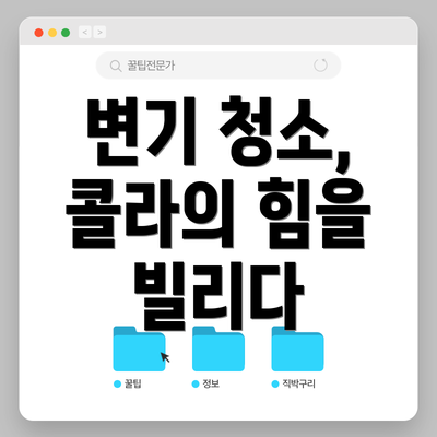 변기 청소, 콜라의 힘을 빌리다