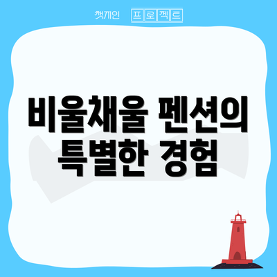 비울채울 펜션의 특별한 경험
