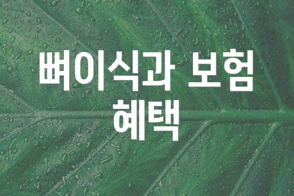 뼈이식과 보험 혜택