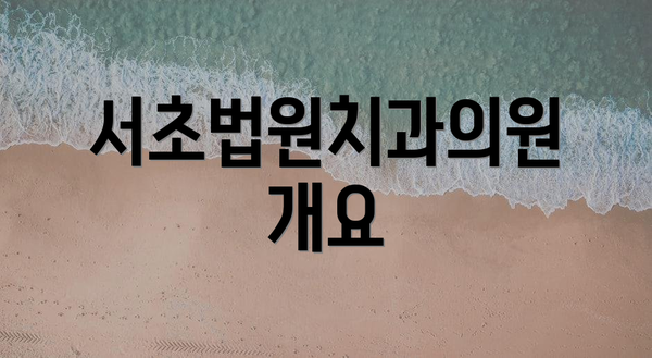 서초법원치과의원 개요