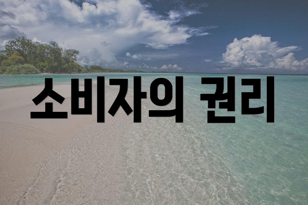 소비자의 권리