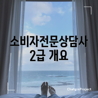 소비자전문상담사 2급 개요