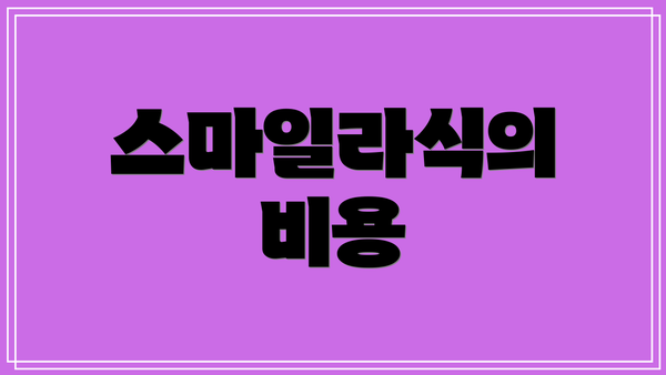 스마일라식의 비용