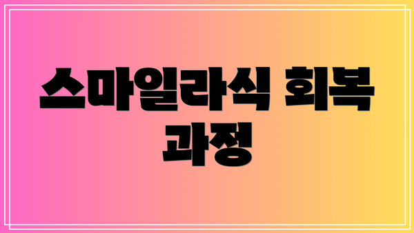 스마일라식 회복 과정