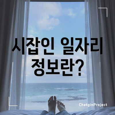 시잡인 일자리 정보란?