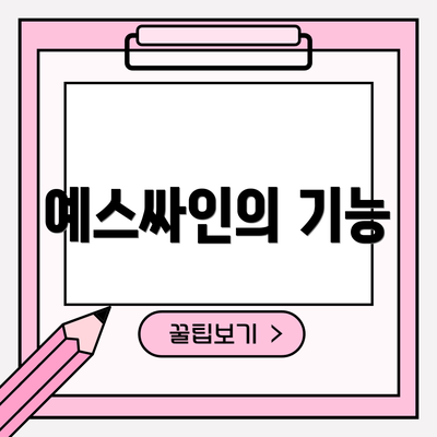예스싸인의 기능