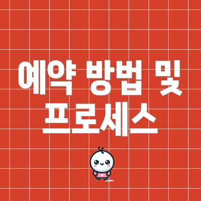 예약 방법 및 프로세스