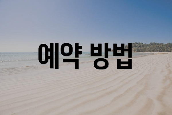 예약 방법
