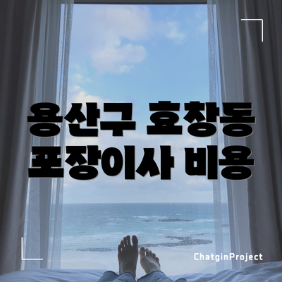 용산구 효창동 포장이사 비용