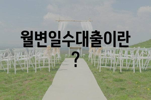 월변일수대출이란?