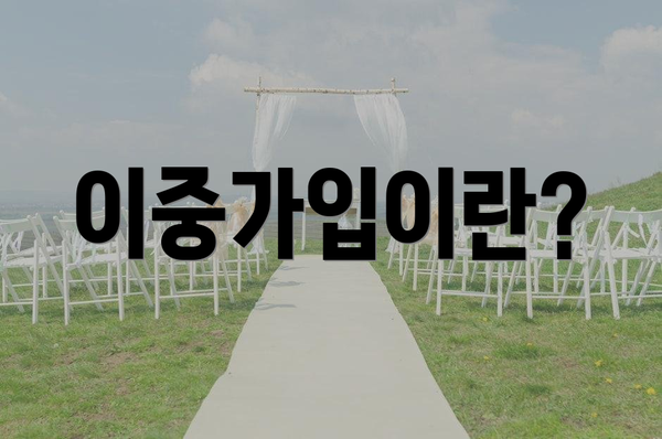 이중가입이란?