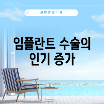 임플란트 수술의 인기 증가