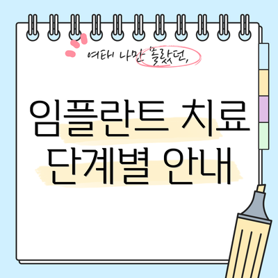 임플란트 치료 단계별 안내