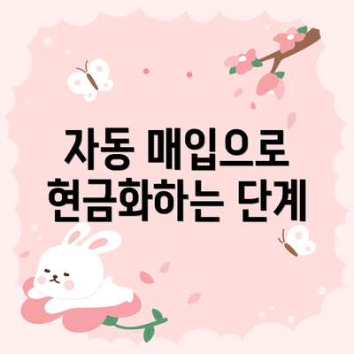 자동 매입으로 현금화하는 단계