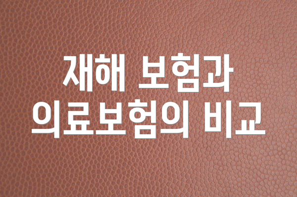 재해 보험과 의료보험의 비교