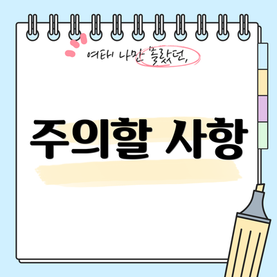 주의할 사항