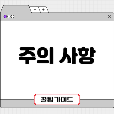주의 사항