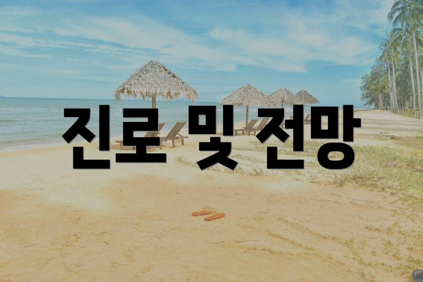 진로 및 전망