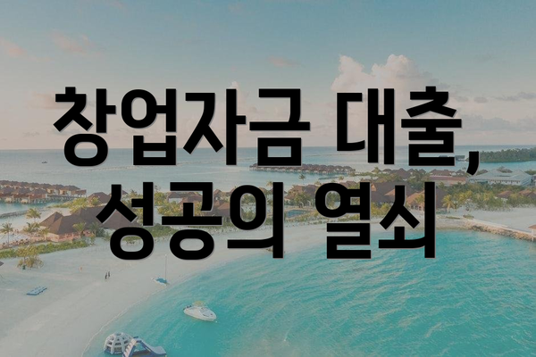 창업자금 대출, 성공의 열쇠
