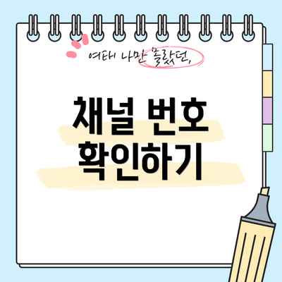 채널 번호 확인하기