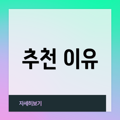 추천 이유