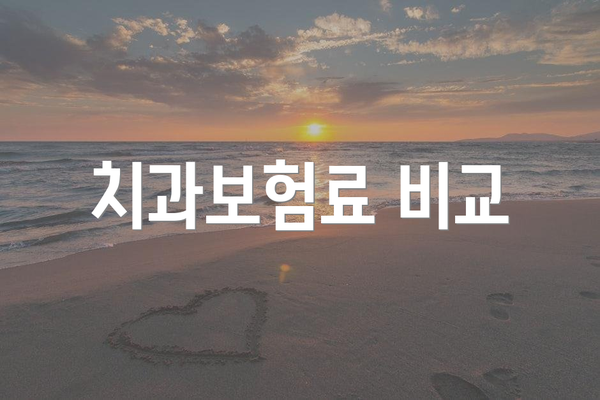 치과보험료 비교