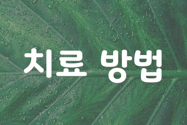 치료 방법