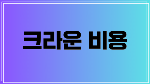 크라운 비용