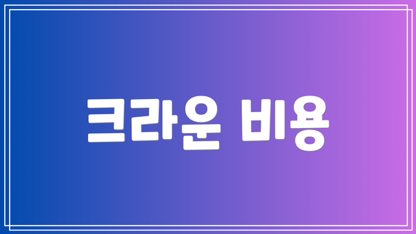 크라운 비용