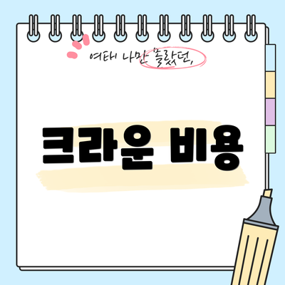 크라운 비용