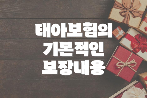 태아보험의 기본적인 보장내용