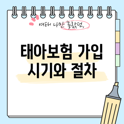 태아보험 가입 시기와 절차
