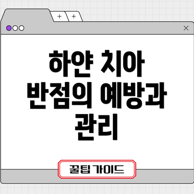 하얀 치아 반점의 예방과 관리